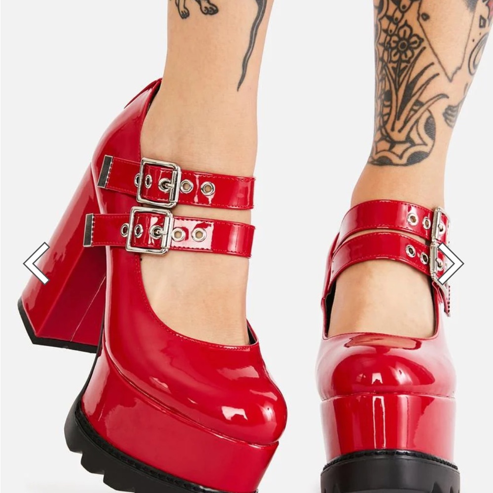 Dolls kill NWOT red shoes